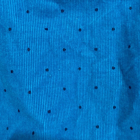Carter’s turquoise blue corduroy polka dot collared button down dress, 3T - Picture 4 of 7